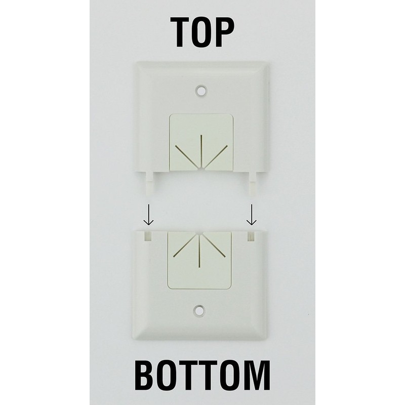 DataComm Electronics 45-0017-BK-2 (2 Pack) Split Style TV Plate with