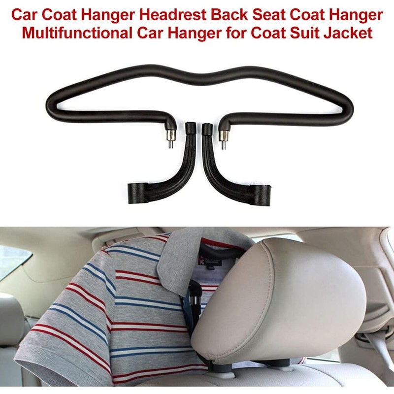Percha para abrigo de coche, reposacabezas, asiento trasero, percha para