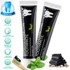 Toothpaste Activated Charcoal - Natural Teeth Whitening Black Toothpaste -