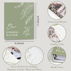 EggSun Wedding Planning Book and Organizer for Bride Newly Engaged Couples 222 Pages Bridal Wedding Planner Organizer Notebook with Sticker