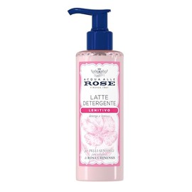 Acqua alle Rose, Soothing Cleansing Milk with Chinensis Rose Extract, Ideal for Dry or Sensitive Skin, Gently Cleanses and Moisturises the Skin, Daily Use, 200 ml