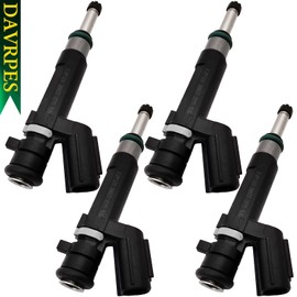 DAVRPES 4PCS 16600-1KT0A FJ1192 Fuel Injector Nozzle 6 Holes Disc Engine For Nissan Versa 2012-2019, Versa Note 2014-2016 4 Cyl 1.6L HR16DE Replace#166001KT0A｜67799｜842-12379