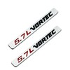 Pair Set 5.7L Vortec Hood Emblems Engine 3D Badge 3D