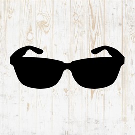 6 in Sunglasses Sticker - Vinyl Decal for Wall Bottle Phone Car Home Bike Laptop Silhouette - Eyeglasses Frame Retro Aviator DWSV4148