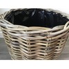 Round Baskets/Planters, Plastic Lined, Excellent Quality, Very Strong Kuba Rattan