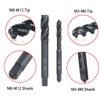 Saipor 7pcs Nitriding Coated Spiral Screw Thread Tap HSS 6542
