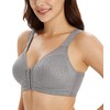 Lemorosy Women's Classic Comfort Bra, Strong Hold, Front Closure, Back
