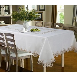 Royal Betten Wappen Tischdecke, Bestickte Luxus Tischdecke, Top Abendessen Küche Tisch Cover Crest 70"x108" Table-Cloth Gold