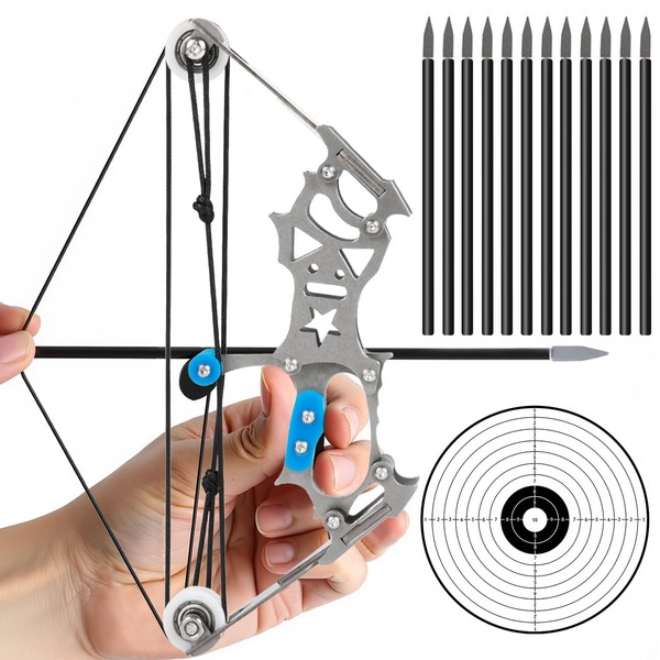 Mini Compound Bow and Arrow Set with 12 Arrows Mini