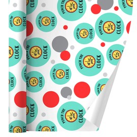 GRAPHICS & MORE Punch The Clock Funny Humor Gift Wrap Wrapping Paper Roll