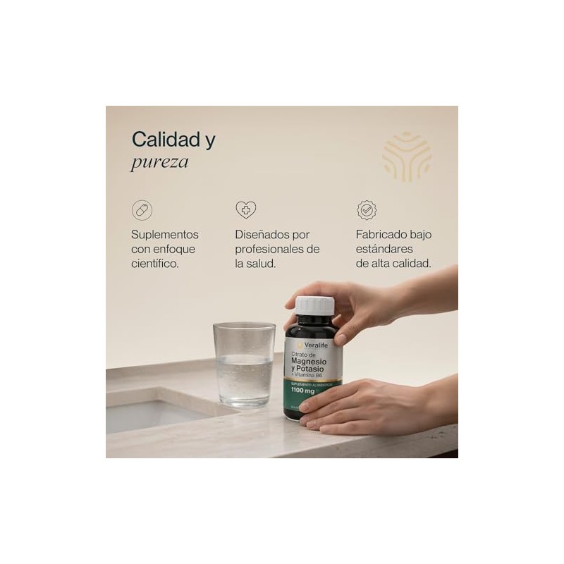Veralife Citrato Magnesio Potasio Capsulas 1100