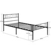VECELO 14"Metal Platform Bed Frame with Headboard,Premium Steel Slat Support