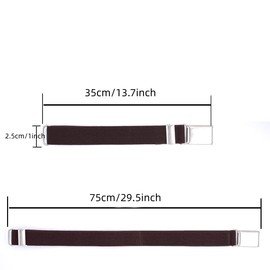 NestNook Kids Belt Adjustable Belts for Boys and Girls Elastic Stretch Belts with Silver Square Buckle (Black)