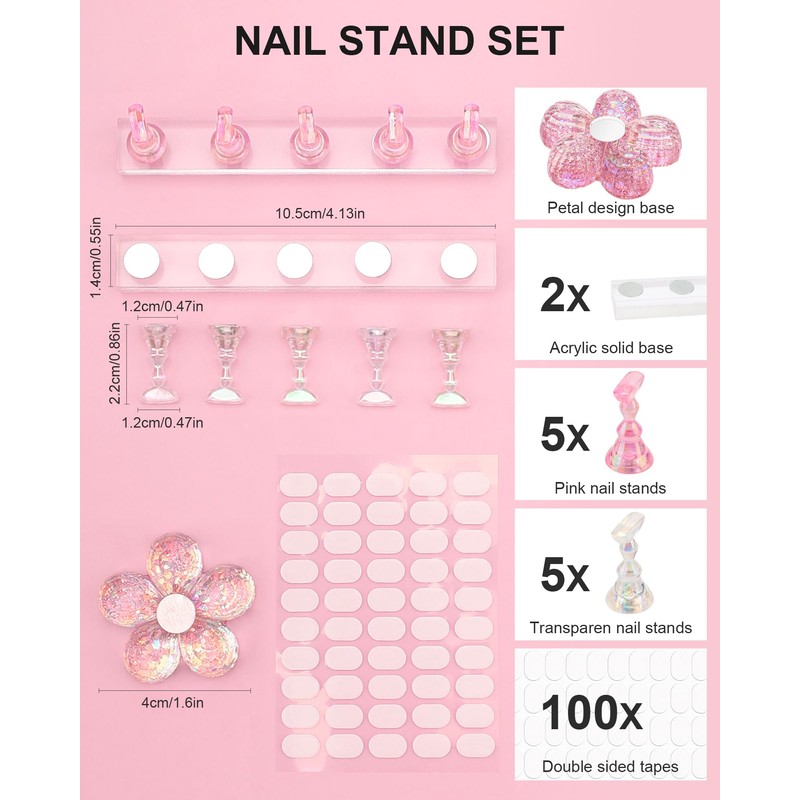 Difenni Nail Stand for Press Ons, Nail Holder for Painting