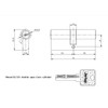 Jeriup Locks- Euro Profile Cylinder, 70mm(30/10/30) 2-3/4" with 5 Keys
