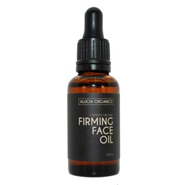Alucia Organics Certified Organic Firming Face Oil 30 ml - a Powerful Anti-Ageing Oil with Organic Jojoba, Argan, Rose Hip and Evening Primrose Oils