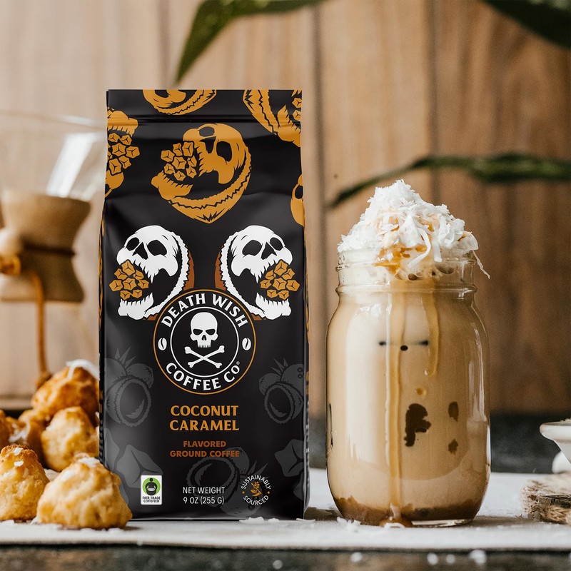 Death Wish Coffee, Coconut Caramel Ground Coffee (27 Ounces)