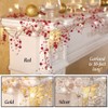 Collections Etc Indoor Christmas Decorations, Festive Lighted Berry Beaded Garland