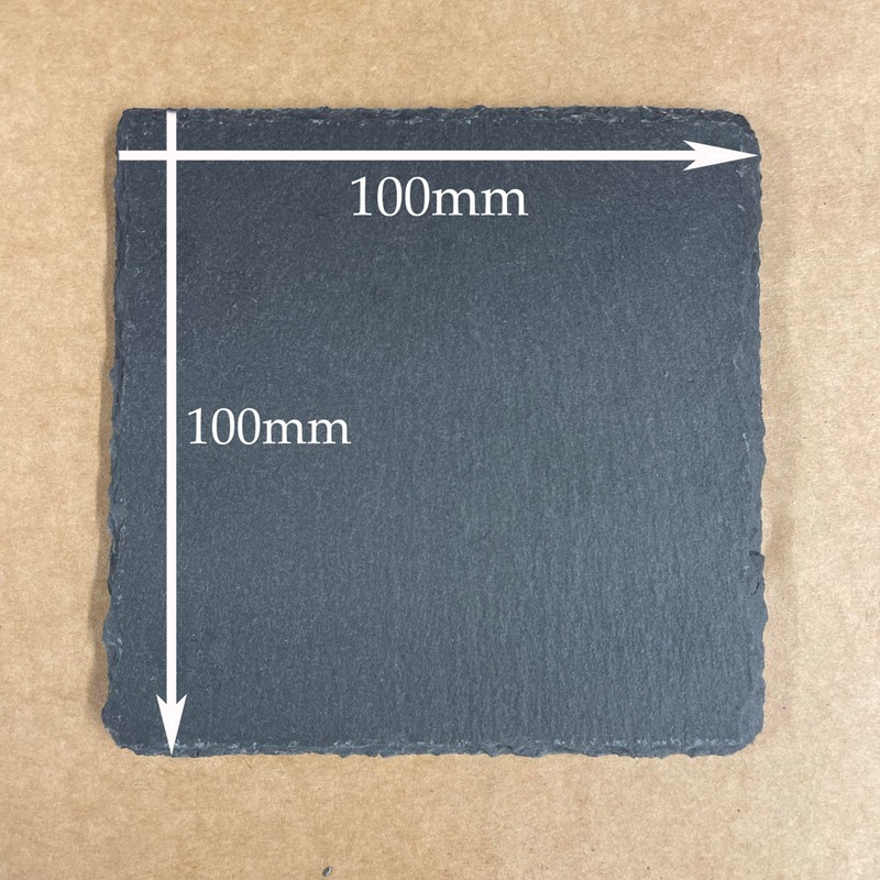 Rustic Slate Custom Coasters- Set of two - Includes Non-slip