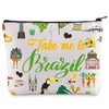 LEVLO Brazil Culture Travel Cosmetic Bag Brazil World Cup Souvenir