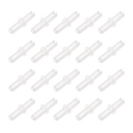 sourcing map 120Pcs Aquarium Air Valve Connector Plastic Inline Tubing 3/16"(4.9mm) OD Straight Valves Aquarium Airline Tubing Connector for Fish Tank Pond Air Line