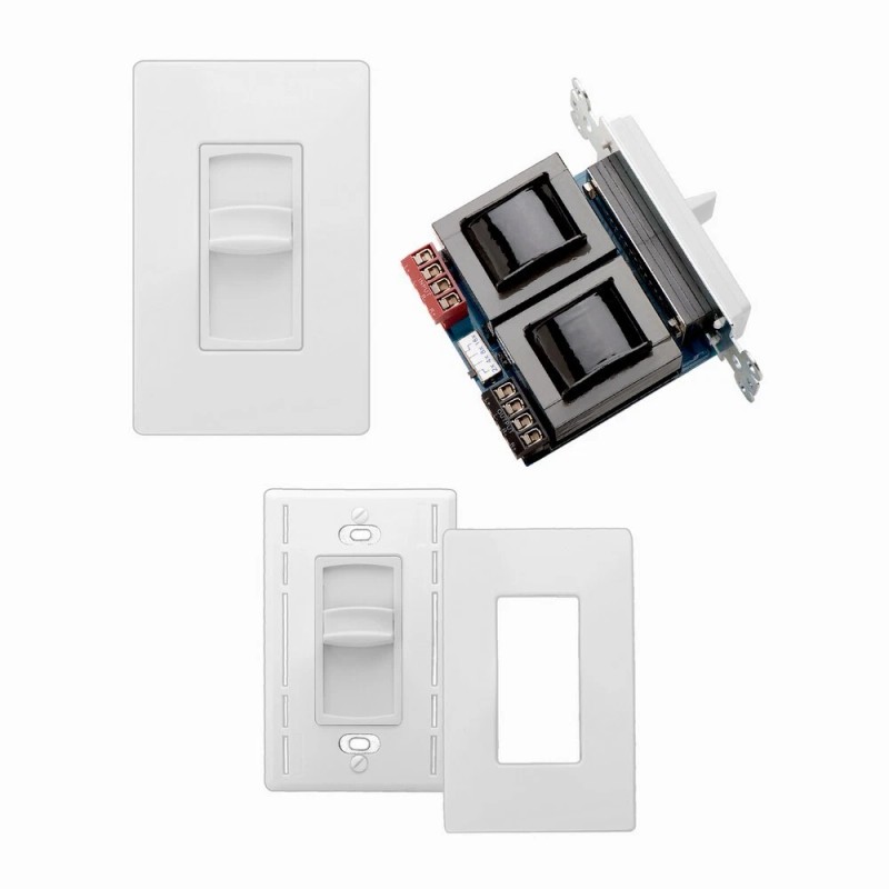 OSD Screwless 300W Impedance-Matching Slider Volume Control, White SLS300