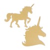 Fun Express Unicorn Cutouts - Set of 6 Gold Glitter