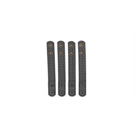 BIANCHI 7906 AccuMold Elite Belt Keeper, 1 Inch (25MM) Width, Pack of 4, Fits 2.25 Inch Belt, Basketweave Black, Hidden Snap