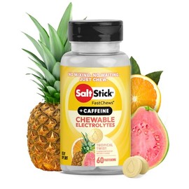 Ssaltstick Electrolyte Fastchews Cafeína Comprimidos Masticables Sabor Tropical Tabletas Sal Correr Hidratarse Unidades