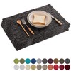 Kevin Textile 13"x19" Placemate Faux Linen Heat Resistant Placemats for
