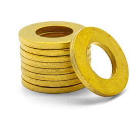 Hippo Hardware M20 (20mm) Solid Brass Form A Flat Washers to Fit Metrics Bolts & Screws (Pack of 30)
