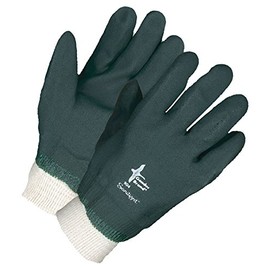 Bob Dale Gloves 991904 Coated Pvc Double Dipped Knitwrist Green,