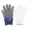 Cuero Guantes De Carnicero De Acero Inoxidable, Nivel 5 Anticortes