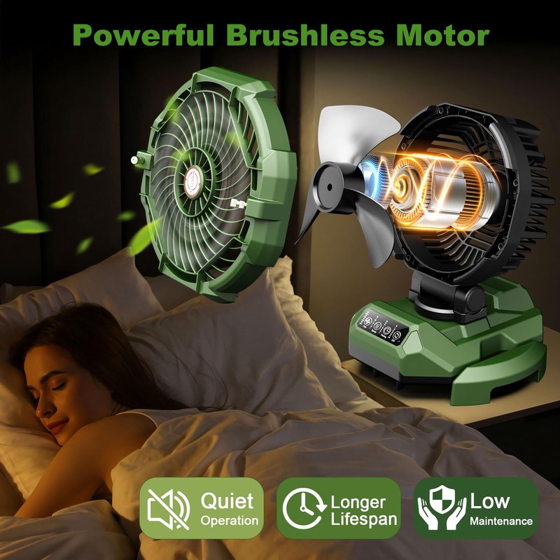 Veubew Misting Fan Portable with 25L Bucket, 30000mAh Rechargeable Battery