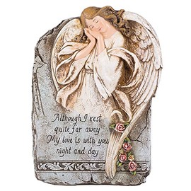 Roman Joesph Studio Memorial Angel Garden Stone 9 Inch Multicolor 62461