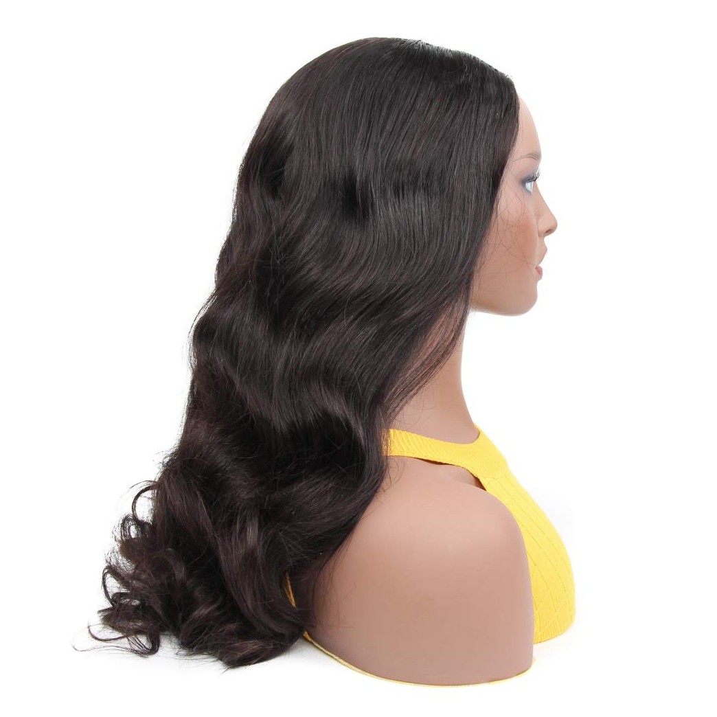 2x4 U-PART Human Hair Wigs 10A Grade Brazilian 100% Unprocessed Human Virgin Hair Body Wave 24 Inches For Black Women Human Hair Wigs Natural Color VIVI BABI Hair