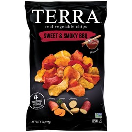 Terra Vegetable Chips, Sweet & Smoky BBQ, 5 oz (Pack of 6)