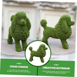 MERRYHAPY Resin Dog Statue Ornament Creative Poodle Figurine for Garden Lawn Decoration Vivid Resin Adornment for Courtyard Versatile Landscape Decor for Outdoor Spaces