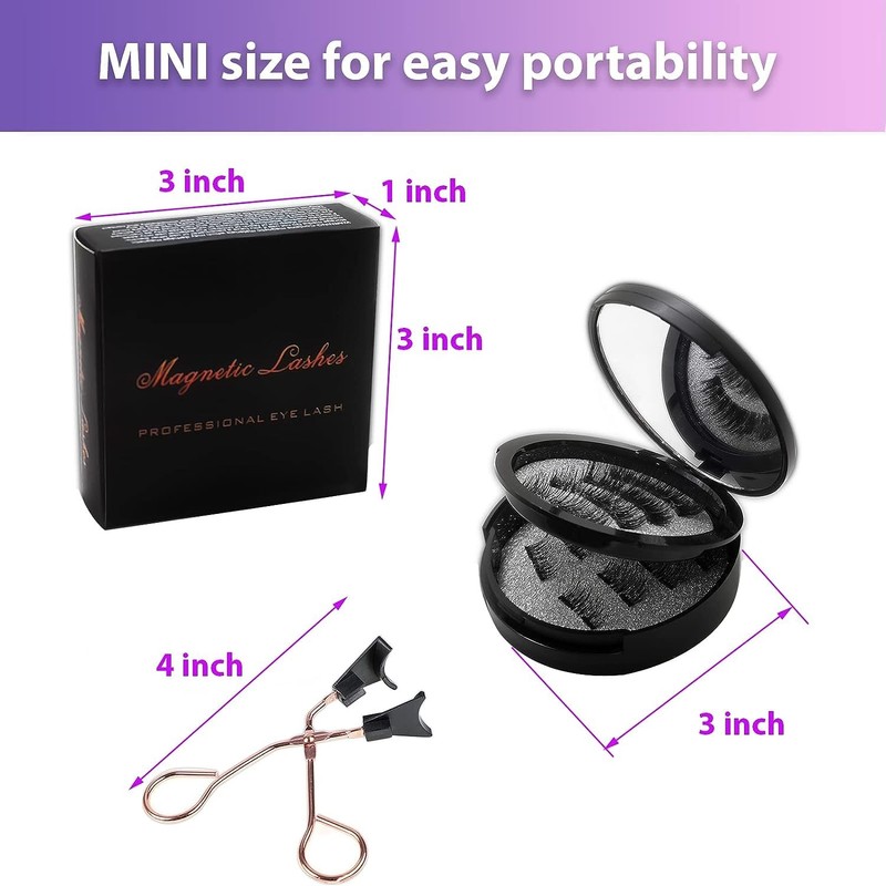 Magnetic Eyelashes without Eyeliner - Reusable Dual Magnetic lashes with