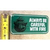 Smokey the Bear Bike License Plate GREEN Only You Can