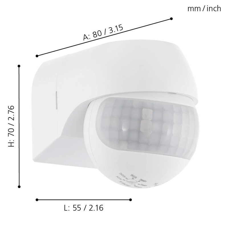 Outdoor Detect ME 1 Weiss L:5,5cm H:7cm T:8cm Sensor IP44