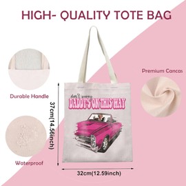 LEVLO Don't Worry Daddy's On His Way President Tote Bag Republican Gift Election Political Gift Survived Shot Bag (DADDY'S ON THIS WAY tote 3)