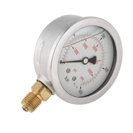 Niiyen Hydraulic Pressure Gauge with G1 / 4 Inch Thread Connection, Measuring Range 0-400 Bar / 0-5500 psi, A Great Pressure Gauge with Stable Performance