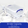 Really Useful Box Stackable 8.1 Liter Plastic Storage Container Bin