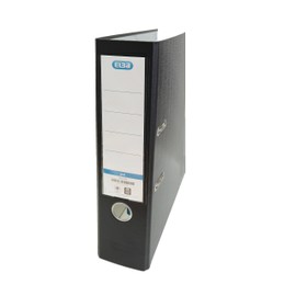 Elba 80 mm Plastic Foolscap Lever Arch File - Black