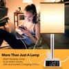 Yostyle Table Lamp Bedside Lamp with 4 USB Ports and