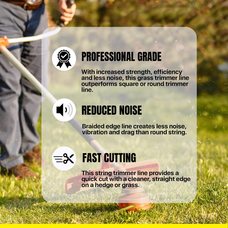 FORESTER Heavy Duty Trimmer Line – Dual Cut Weed Eater