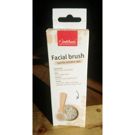 The Original Made in Germany: P.Jentschura Facial Brush with Wooden Handle Made with Natural Pure Horse Mane