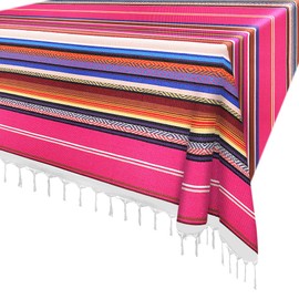 84 X 59 Inch Mexican Serape Blanket Bay Window Blanket, Mexican Tablecloth Serape Tatami Blanket Bed Blanket Table Cover Tapestry Blanket Picnic Mat for Mexican Party Wedding Decorations