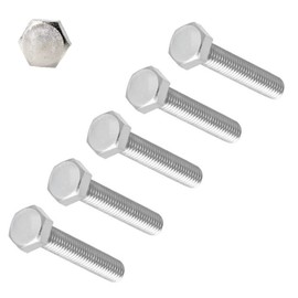 TERF® M10 X 110mm Hex Bolts Fully Threaded Set Screw M10 (10mm) X 110mm Hex Head Cap Hexagonal Bolts - Pack of 5
